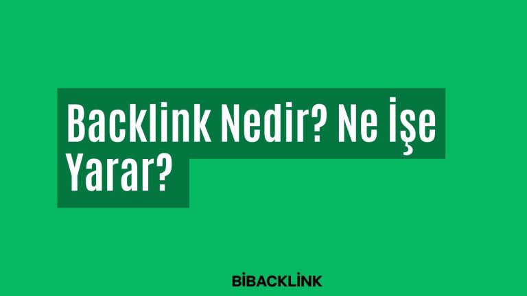 Backlink Nedir? Ne İşe Yarar?